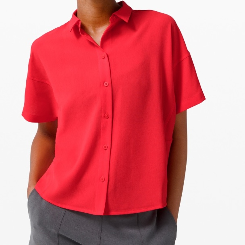 Lululemon fullday ahead short sleeve shirt Cayenne